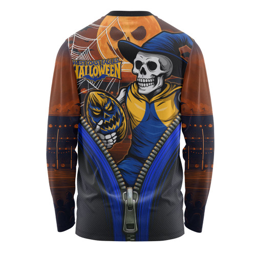 West Coast Eagles Long Sleeve T-shirt Halloween Night Reaper Zipper West Coast Eagles Long Sleeve T-shirt Halloween Night Reaper Zipper