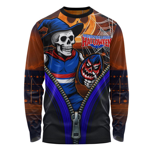Western Bulldogs Long Sleeve T-shirt Halloween Night Reaper Zipper
