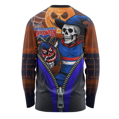 Western Bulldogs Long Sleeve T-shirt Halloween Night Reaper Zipper