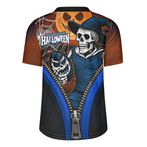 Carlton Rugby Jersey Halloween Night Reaper Zipper Carlton Rugby Jersey Halloween Night Reaper Zipper