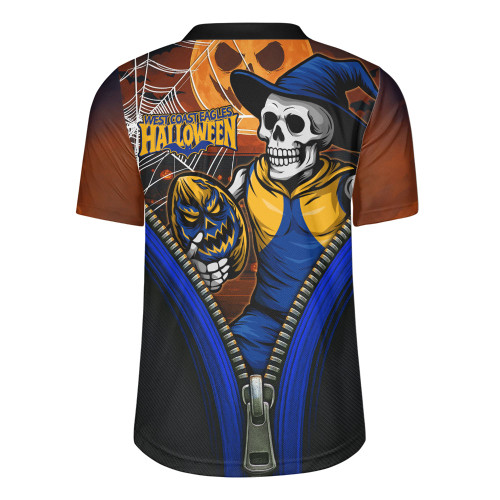 West Coast Eagles Rugby Jersey Halloween Night Reaper Zipper