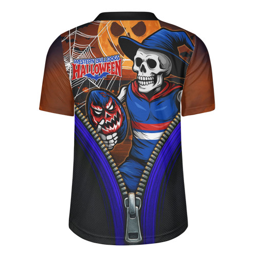 Western Bulldogs Rugby Jersey Halloween Night Reaper Zipper