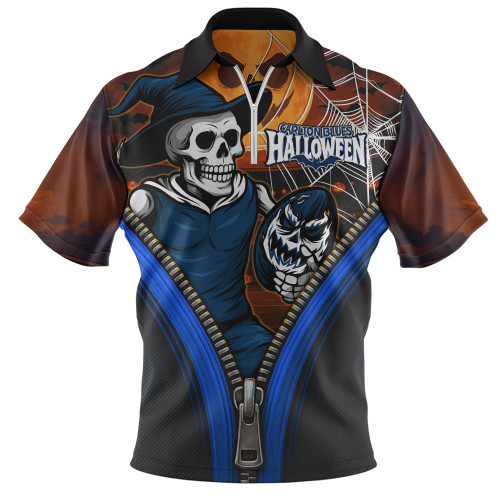 Carlton Zip Polo Shirt Halloween Night Reaper Zipper Carlton Zip Polo Shirt Halloween Night Reaper Zipper