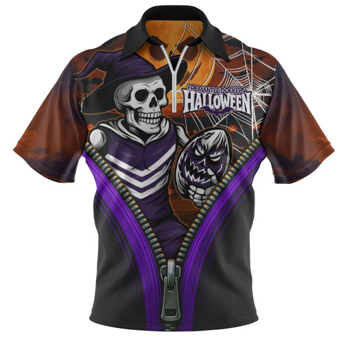 Fremantle Zip Polo Shirt Halloween Night Reaper Zipper