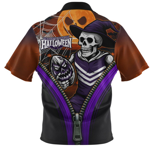 Fremantle Zip Polo Shirt Halloween Night Reaper Zipper Fremantle Zip Polo Shirt Halloween Night Reaper Zipper