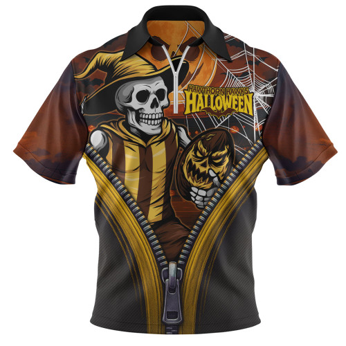 Hawthorn Zip Polo Shirt Halloween Night Reaper Zipper