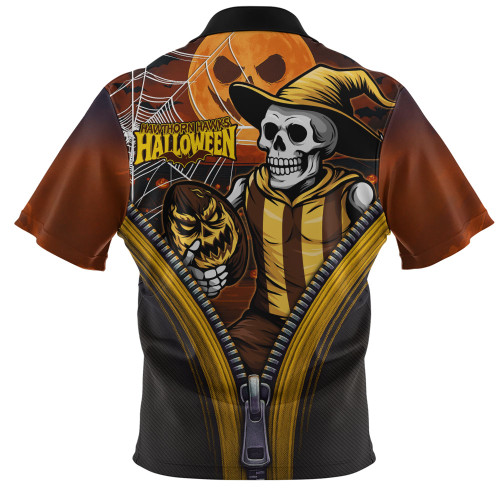 Hawthorn Zip Polo Shirt Halloween Night Reaper Zipper