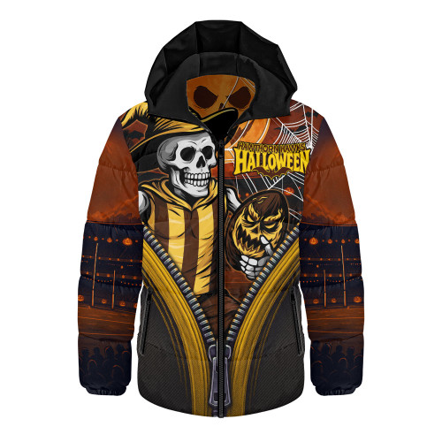 Hawthorn Hooded Padded Jacket Halloween Night Reaper Zipper Hawthorn Hooded Padded Jacket Halloween Night Reaper Zipper