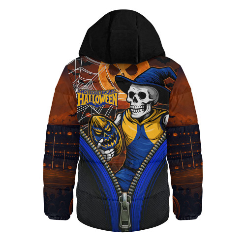 West Coast Eagles Hooded Padded Jacket Halloween Night Reaper Zipper West Coast Eagles Hooded Padded Jacket Halloween Night Reaper Zipper