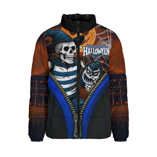 Geelong Cats Padded Jacket Halloween Night Reaper Zipper