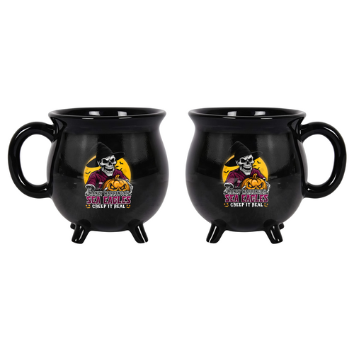 Manly Warringah Sea Eagles Cauldron Mug Dark Moon Rugby Halloween Battle Edition