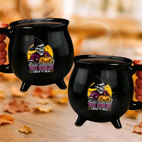 Manly Warringah Sea Eagles Cauldron Mug Dark Moon Rugby Halloween Battle Edition