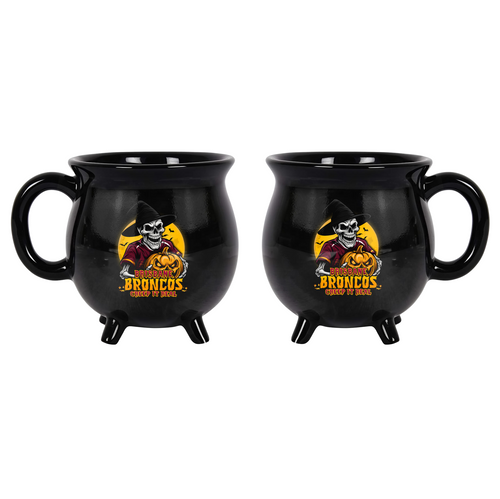 Brisbane Broncos Cauldron Mug Dark Moon Rugby Halloween Battle Edition