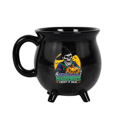 New Zealand Warriors Cauldron Mug Dark Moon Rugby Halloween Battle Edition