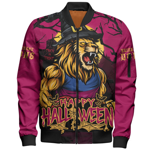 Brisbane Lions Bomber Jacket Full Moon Fever Halloween Supporter