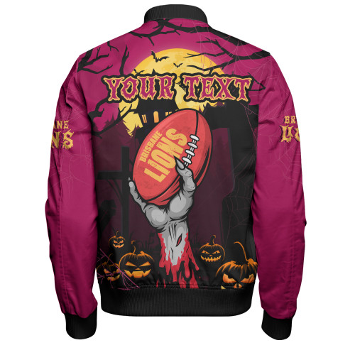 Brisbane Lions Bomber Jacket Full Moon Fever Halloween Supporter Brisbane Lions Bomber Jacket Full Moon Fever Halloween Supporter