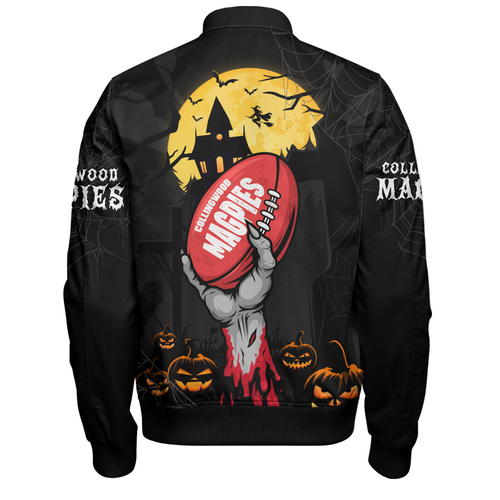 Collingwood Bomber Jacket Full Moon Fever Halloween Supporter Collingwood Bomber Jacket Full Moon Fever Halloween Supporter