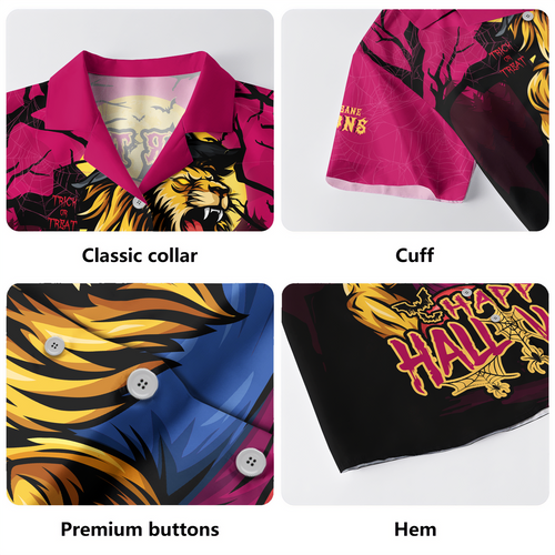 Brisbane Lions Hawaiian Shirt Full Moon Fever Halloween Supporter Brisbane Lions Hawaiian Shirt Full Moon Fever Halloween Supporter