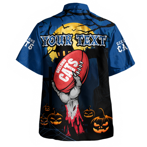 Geelong Cats Hawaiian Shirt Full Moon Fever Halloween Supporter Geelong Cats Hawaiian Shirt Full Moon Fever Halloween Supporter