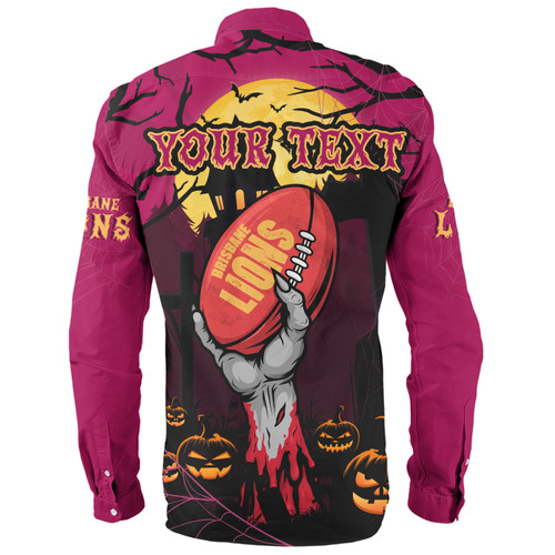 Brisbane Lions Long Sleeve Shirt Full Moon Fever Halloween Supporter Brisbane Lions Long Sleeve Shirt Full Moon Fever Halloween Supporter