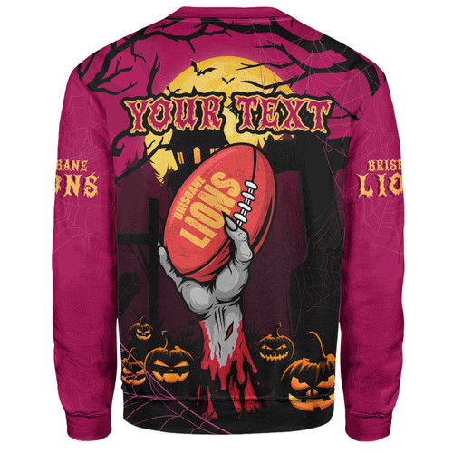 Brisbane Lions Sweatshirt Full Moon Fever Halloween Supporter Brisbane Lions Sweatshirt Full Moon Fever Halloween Supporter
