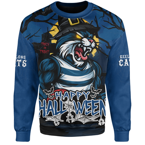 Geelong Cats Sweatshirt Full Moon Fever Halloween Supporter