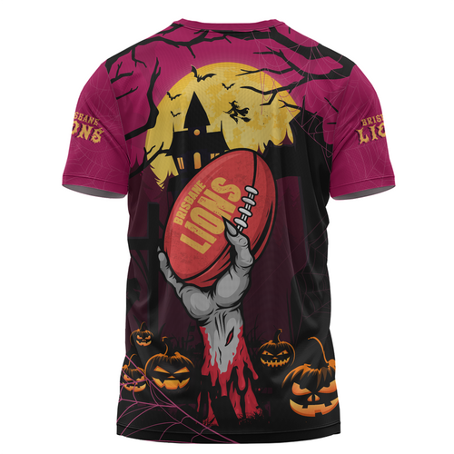 Brisbane Lions T-Shirt Full Moon Fever Halloween Supporter Brisbane Lions T-Shirt Full Moon Fever Halloween Supporter