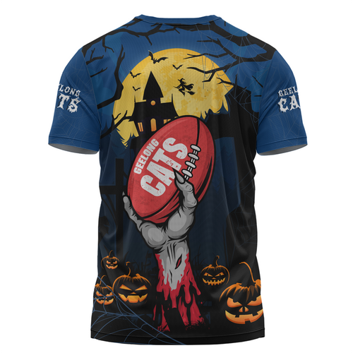 Geelong Cats T-Shirt Full Moon Fever Halloween Supporter Geelong Cats T-Shirt Full Moon Fever Halloween Supporter