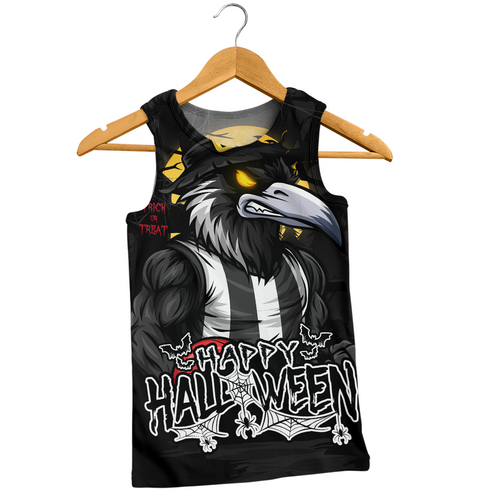Collingwood Men Singlet Full Moon Fever Halloween Supporter