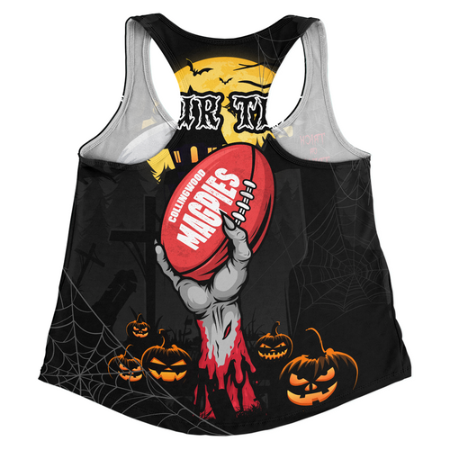 Collingwood Women Racerback Singlet Full Moon Fever Halloween Supporter Collingwood Women Racerback Singlet Full Moon Fever Halloween Supporter