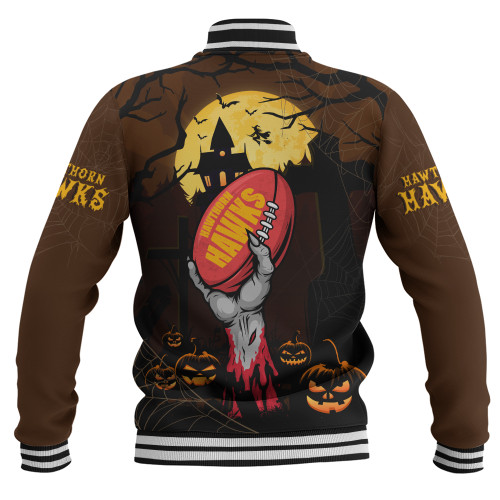 Hawthorn Baseball Jacket Full Moon Fever Halloween Supporter Hawthorn Baseball Jacket Full Moon Fever Halloween Supporter
