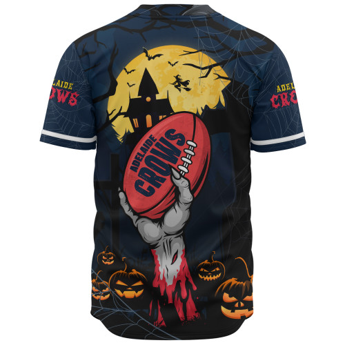 Adelaide Crows Baseball Shirt Full Moon Fever Halloween Supporter
