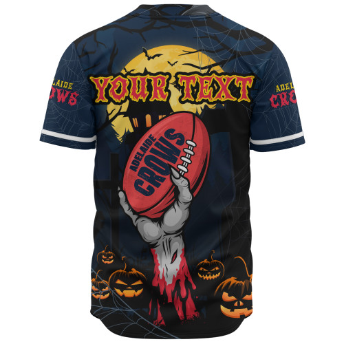 Adelaide Crows Baseball Shirt Full Moon Fever Halloween Supporter