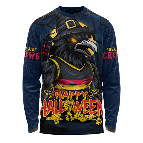 Adelaide Crows Long Sleeve T-shirt Full Moon Fever Halloween Supporter