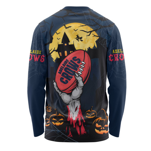 Adelaide Crows Long Sleeve T-shirt Full Moon Fever Halloween Supporter