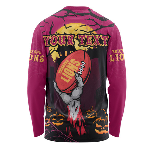 Brisbane Lions Long Sleeve T-shirt Full Moon Fever Halloween Supporter Brisbane Lions Long Sleeve T-shirt Full Moon Fever Halloween Supporter