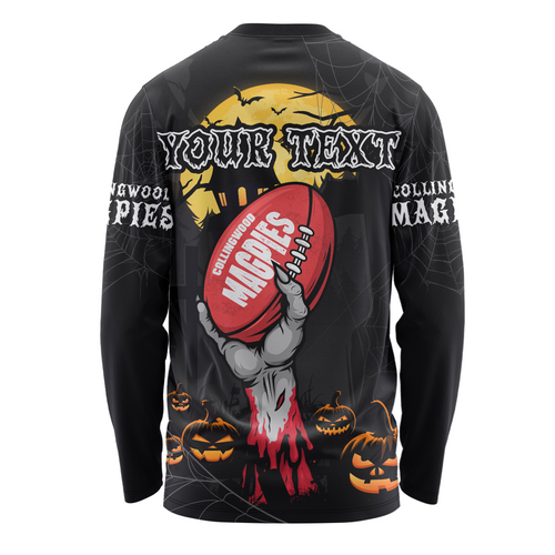 Collingwood Long Sleeve T-shirt Full Moon Fever Halloween Supporter Collingwood Long Sleeve T-shirt Full Moon Fever Halloween Supporter