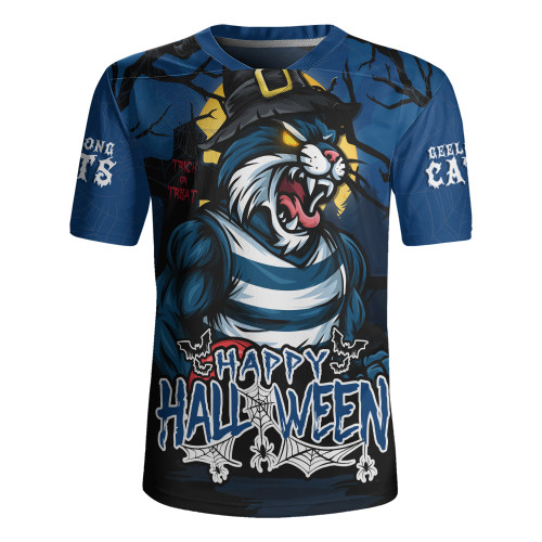 Geelong Cats Rugby Jersey Full Moon Fever Halloween Supporter