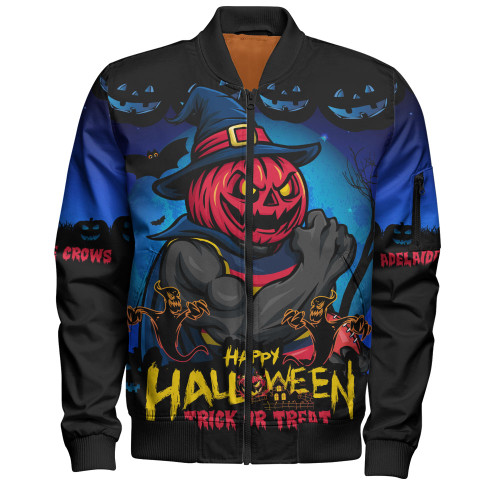 Adelaide Crows Bomber Jacket Dark Pumpkin Halloween Spirit