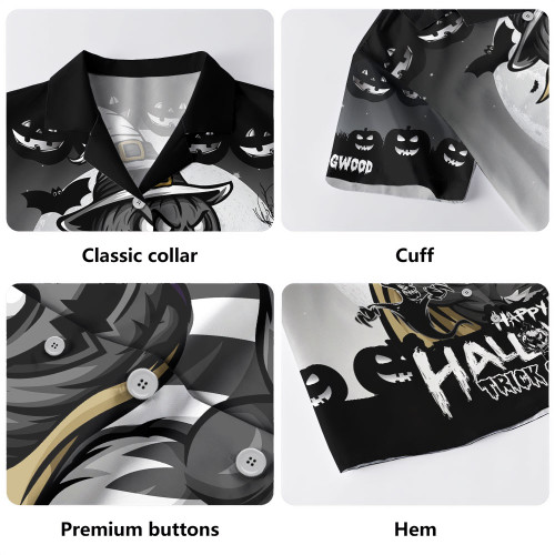 Collingwood Hawaiian Shirt Dark Pumpkin Halloween Spirit