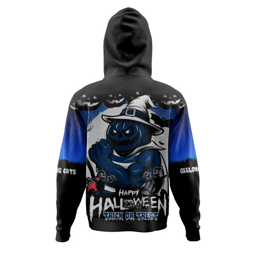 Geelong Cats Hoodie Dark Pumpkin Halloween Spirit Geelong Cats Hoodie Dark Pumpkin Halloween Spirit