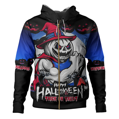 Western Bulldogs Hoodie Dark Pumpkin Halloween Spirit Western Bulldogs Hoodie Dark Pumpkin Halloween Spirit