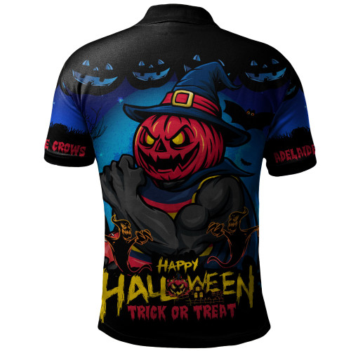 Adelaide Crows Polo Shirt Dark Pumpkin Halloween Spirit Adelaide Crows Polo Shirt Dark Pumpkin Halloween Spirit