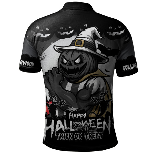 Collingwood Polo Shirt Dark Pumpkin Halloween Spirit Collingwood Polo Shirt Dark Pumpkin Halloween Spirit