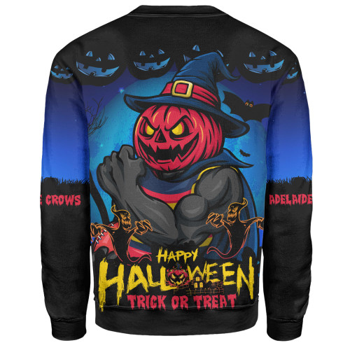 Adelaide Crows Sweatshirt Dark Pumpkin Halloween Spirit Adelaide Crows Sweatshirt Dark Pumpkin Halloween Spirit