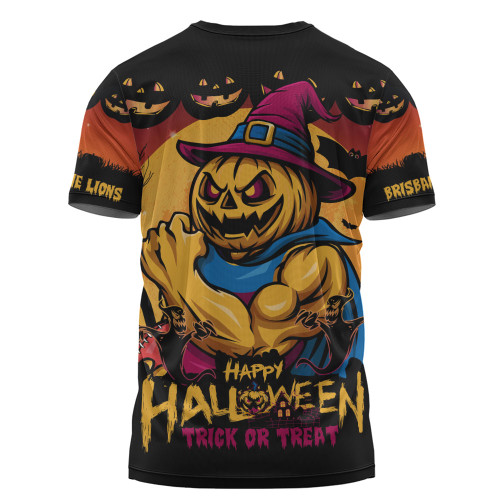 Brisbane Lions T-Shirt Dark Pumpkin Halloween Spirit