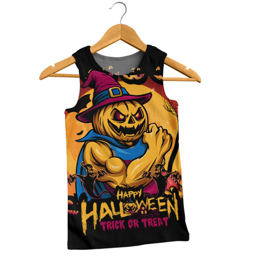 Brisbane Lions Men Singlet Dark Pumpkin Halloween Spirit