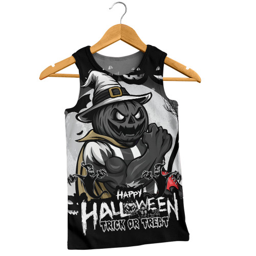 Collingwood Men Singlet Dark Pumpkin Halloween Spirit