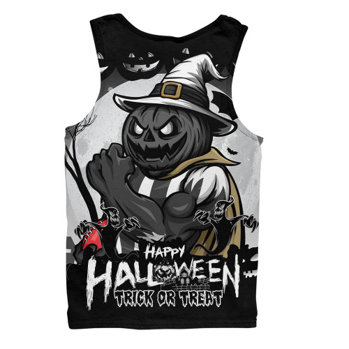 Collingwood Men Singlet Dark Pumpkin Halloween Spirit