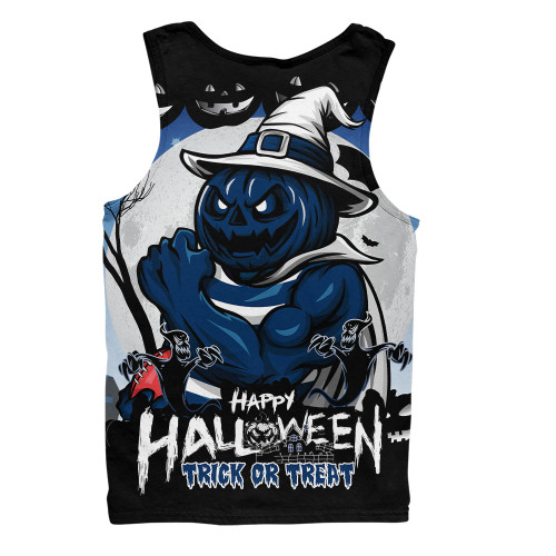 Geelong Cats Men Singlet Dark Pumpkin Halloween Spirit
